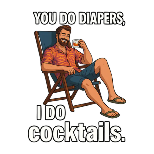Diapers and Cocktails graphic design artwork