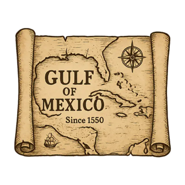 Gulf of Mexico (Since 1550) graphic design artwork