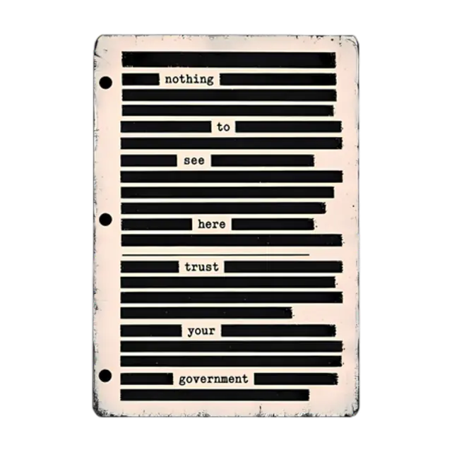 Redacted Files graphic design artwork