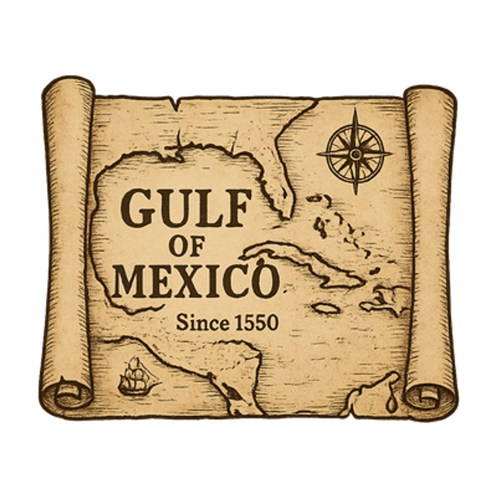 Artwork for Gulf of Mexico (Since 1550) – Men's/Unisex T-Shirt