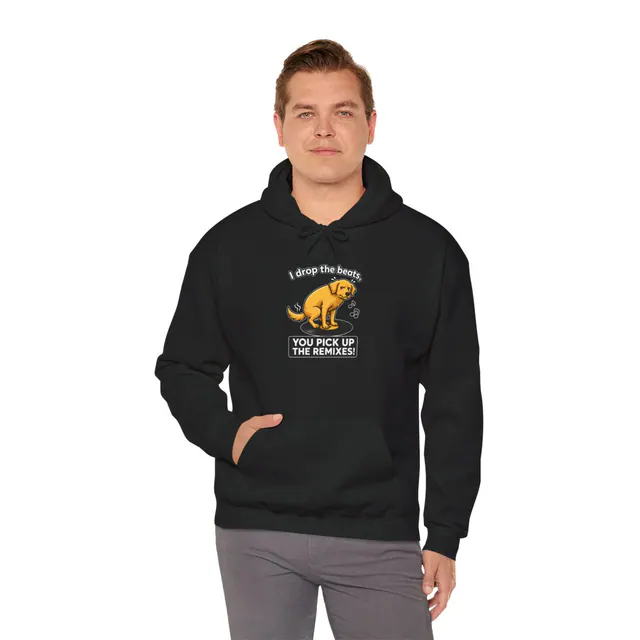 Drop the Beats – Hoodie worn on a model